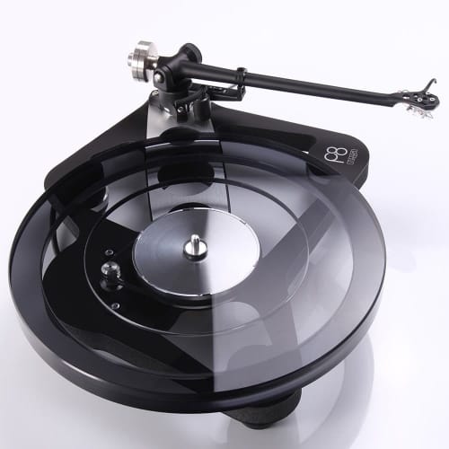 A view of Rega's Planar 8 turntable from above.