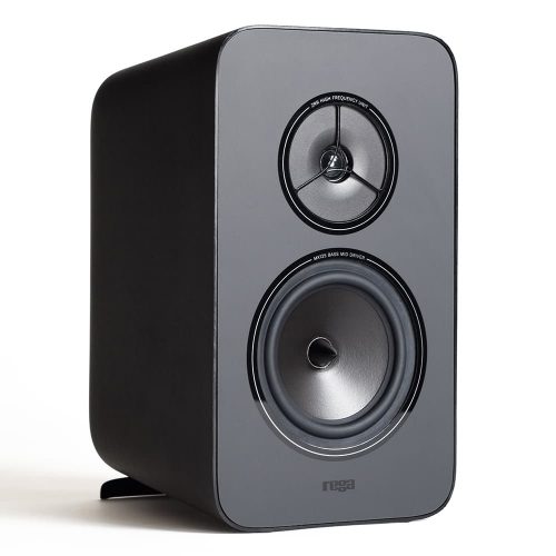 Rega's Kyte loudspeakers sporting unique phenolic resin cabinets and handmade drive units, all manufactured in the UK.